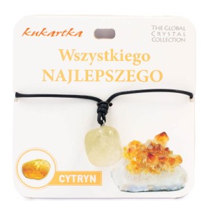 Naszyjnik z kamienia naturalnego Cytryn Wszystkiego najlepszego
