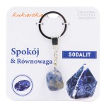 Brelok do kluczy z kamieniem naturalnym Sodalit