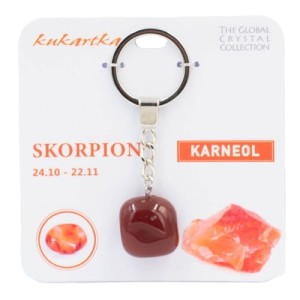 Brelok z Karneolu znak zodiaku Skorpion