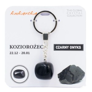 Brelok z czarnego onyksu KOZIOROŻEC