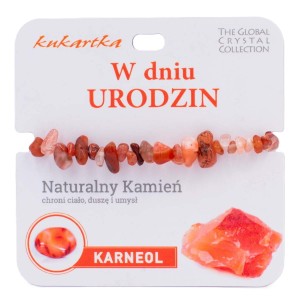 Bransoletka z karneolu na prezent w dniu urodzin