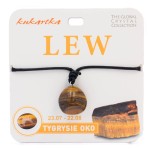 Naszyjnik zodiakalny Tygrysie oko LEW