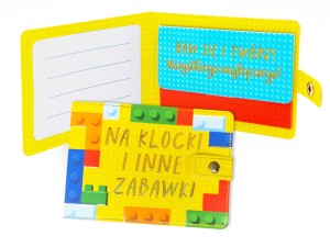 Portfel z życzeniami kasa na klocki
