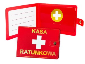 Portfel kartka na pienądze - kasa ratunkowa