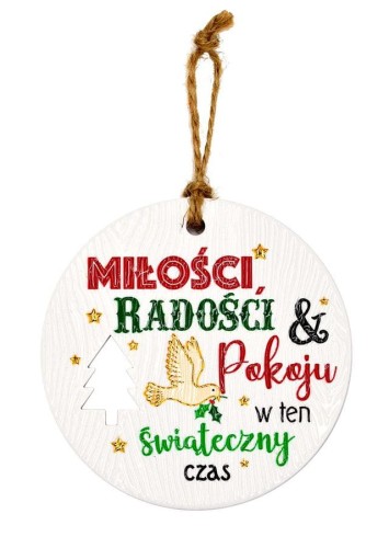 Ceramiczna zawieszka świąteczna z życzeniami radości.jpeg