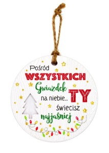 Ceramiczna zawieszka świąteczna Gwiazdka