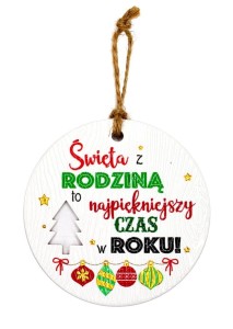 Ceramiczna zawieszka świąteczna bombka Najpiękniejszy Czas