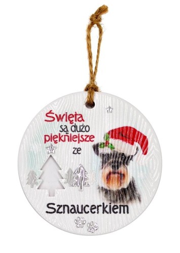 Zawieszka ceramiczna z psem Sznaucer.jpeg