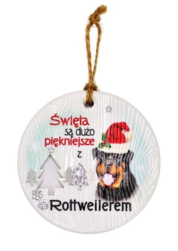 Zawieszka ceramiczna z psem Rottweiler.jpeg