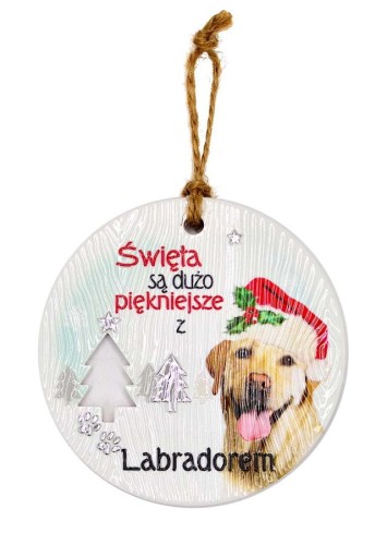 Zawieszka ceramiczna z psem Labrador biszkoptowy.jpeg