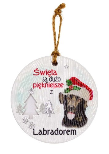 Zawieszka ceramiczna z psem Labrador.jpeg