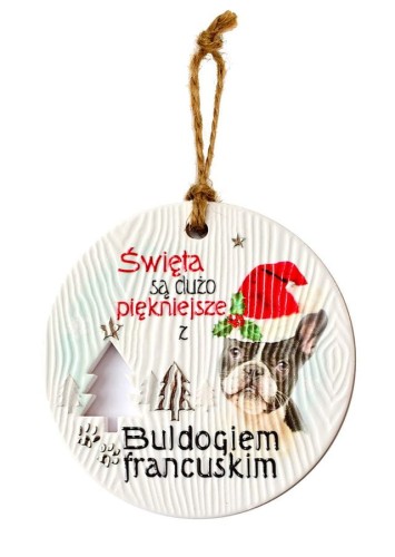 Zawieszka ceramiczna z psem Buldog francuski.jpeg