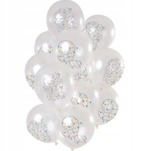 Balony origami na 9 urodziny 12 szt 30 cm
