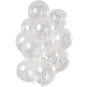 Balony origami na 10 urodziny 12 szt 30 cm 