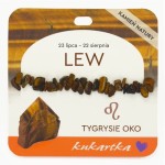 Bransoletka zodiakalna Tygrysie Oko Lew znak zodiaku