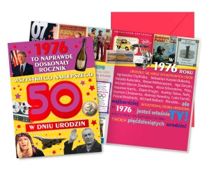 Kartka urodzinowa na prezent z okazji 50 urodzin