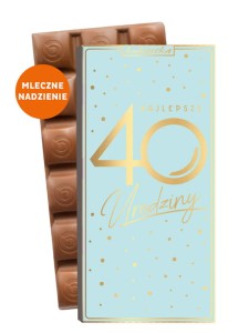 Czekolada 40 URODZINY  pomysł na prezent 