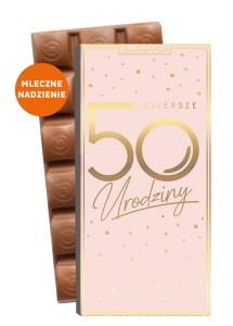 Czekolada 50 URODZINY  pomysł na prezent dla kobiety