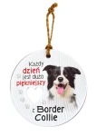Ceramiczna zawieszka z psem rasy Border Collie