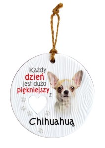 Ceramiczna zawieszka z psem rasy Chihuahua 