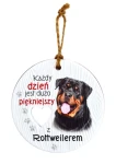 Ceramiczna zawieszka z psem rasy Rottwailer