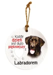 Ceramiczna zawieszka z psem rasy Labrador czarny