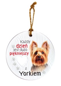 Ceramiczna zawieszka z psem rasy York