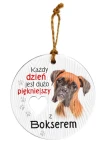 Ceramiczna zawieszka z psem Bokser