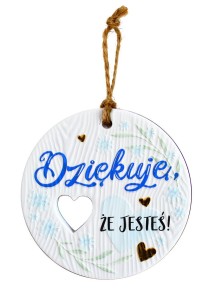 Tabliczka do zawieszenia Dziękuję na podziękowanie dla chrzestnej