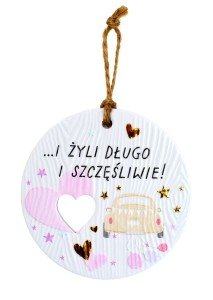 Tabliczka do zawieszenia Prezent w dniu ślubu zamiast kwitka