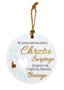Tabliczka do zawieszenia Pamiątka chrztu świętego prezent chrzest