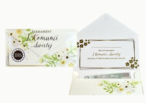 Koperta na prezent komunijny koperta na komunię dla chłopca