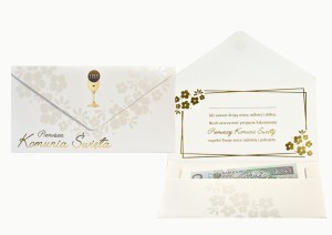 Koperta na prezent komunijny koperta komunijna dla dziewczynki