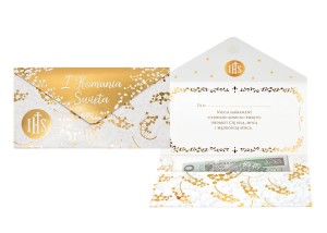 Pamiątka komunijna na pieniądze prezent komunijny