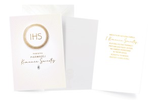 klasyczna kartka komunijna z życzeniami 1414