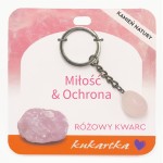 Brelok Kwarc różowy wyjątkowy prezent miłość i ochrona