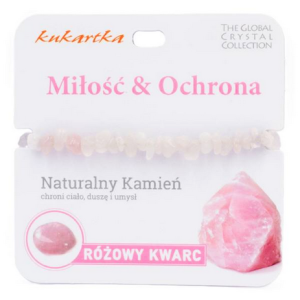 Bransoletka z kamieni naturalnych kwarc różowy Miłość 