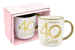 Pomysł na Ekskluzywny kubek na 40 urodziny dla kobiety