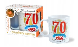 KUBEK Z ROKIEM URODZENIA NA 70 URODZINY 
