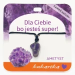 Naszyjnik z kamienia naturalnego Ametyst