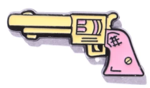 Pin przypinka metalowa do ubrania 19 pistolet