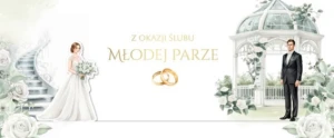 Kartka ślubna z życzeniami przesuwna efekt ruchu 336