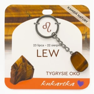 Brelok z tygrysiego oka Znak zodiaku Lew