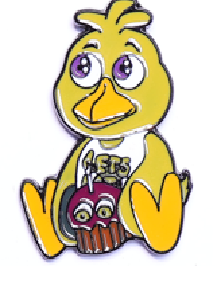 Pin przypinka metalowa do ubrania kura 85
