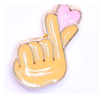 Pin przypinka metalowa do ubrania serce w dłoni LOVE 89