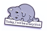 Pin przypinka metalowa do ubrania Lazy blob 90