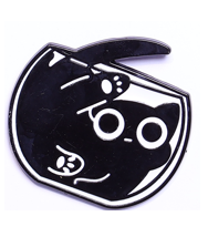 Pin przypinka metalowa do ubrania Kot w akwarium 105