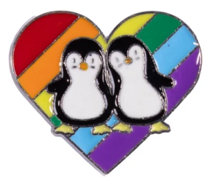 Pin przypinka metalowa do ubrania Pingwinki 112
