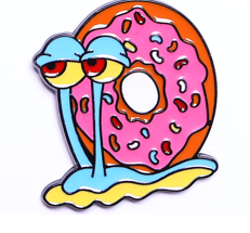 Pin przypinka metalowa do ubrania Ślimak donut 118