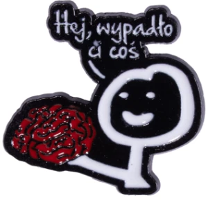 Pin przypinka metalowa do ubrania mózg 136